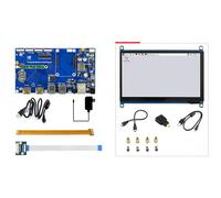 TUOPUONE Compute Module 4 Dev Kit compatible con Raspberry Pi con placa PoE Wave-share con pantalla táctil de 7 pulgadas
