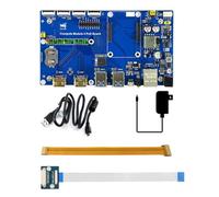 TUOPUONE Compute Module 4 Dev Kit compatible con Raspberry Pi con placa PoE Wave-Share sin pantalla táctil de 7 pulgadas