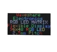 TUOPUONE Flexible RGB Full-Color LED Matrix Panel Compatible with Raspberry Pi/Raspberry Pi Pico / ESP32 / Arduino 2.5mm Pitch 96x48 Pixels Adjustable Brightness and Bendable PCB