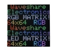 TUOPUONE Flexible RGB Full-Color LED Matrix Panel Compatible with Raspberry Pi/Raspberry Pi Pico / ESP32 / Arduino 3mm Pitch 64x64 Pixels Adjustable Brightness and Bendable PCB…