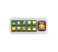 TUOPUONE MK10 - Panel de control de voz multifuncional AI color blanco integrado de 10 teclas macro LCD mecánicas de 0.86 pulgadas y una cubierta de controlador de transmisión de pantalla secundaria