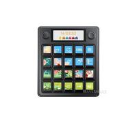 TUOPUONE MK20 Panel de control de voz multifuncional AI, color negro, teclas macro LCD mecánicas integradas de 20 × 0.86 pulgadas y una pantalla secundaria de 2.8 pulgadas, cubierta de controlador de