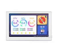 TUOPUONE Monitor USB de 5 pulgadas para PC, pantalla secundaria o pantalla ambiental RGB de escritorio, panel IPS de 800 × 480 con función de análisis de espectro musical, interfaz tipo C, carcasa de