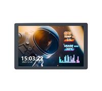 TUOPUONE Monitor USB de 8 pulgadas, pantalla LCD AIO, pantalla secundaria de PC / pantalla ambiental RGB de escritorio, panel IPS, interfaz tipo C, carcasa de metal CNC, color negro