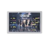 TUOPUONE Monitor USB de 8 pulgadas, pantalla LCD AIO, pantalla secundaria para PC/pantalla ambiental RGB de escritorio, panel IPS, interfaz tipo C, carcasa de metal CNC, color plateado