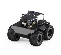 TUOPUONE RaspRover Open-Source 4WD AI Robot compatible con Raspberry 4B Dual Controllers Cuerpo de metal Visión por computadora no incluido Módulo de cámara Pan-Tilt, PI4B-4GB no incluido