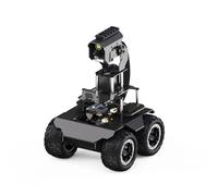 TUOPUONE RaspRover Open-Source 4WD AI Robot compatible con Raspberry 4B Dual Controllers Cuerpo de metal Visión por computadora incluido Módulo de cámara Pan-Tilt, PI4B-4GB no incluido