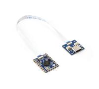 TUOPUONE RP2350-Tiny - Placa de desarrollo de microcontrolador Raspb Pi basada en microcontrolador RP2350A de doble núcleo y doble arquitectura con adaptador de puerto USB y cable FPC
