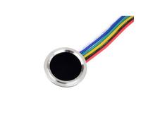 TUOPUONE Sensor de huellas dactilares capacitivo de forma redonda (D), procesador de corteza, verificación de 360°, tamaño de placa de uña, operación de comandos UART