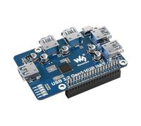 TUOPUONE USB 3.2 Gen1 HUB HAT compatible con Raspberry Pi 4X USB 3.2 Gen1 puertos sin controlador