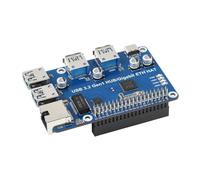 TUOPUONE USB 3.2 Gen1 y Gigabit Ethernet HUB Hat Compatible con Raspberry Pi 3X USB 1x Gigabit Eth sin Controlador