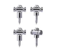 TUOREN Juego de 2 retenedores de cuerda para guitarra eléctrica, guía de árboles, pieza de repuesto compatible con guitarra eléctrica Fender Strat Tele Style (plateado)