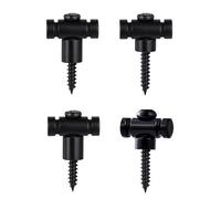 TUOREN Juego de 2 retenedores de cuerda para guitarra eléctrica, guía de árboles, pieza de repuesto compatible con Fender Strat Tele Style guitarra eléctrica (negro)