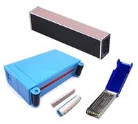 TUOREN Kit de herramientas de bricolaje para guitarra acústica eléctrica con lijadora de lijado, nivelador de haz de lijado, limas de ranurado para tuerca de guitarra y sillín de puente