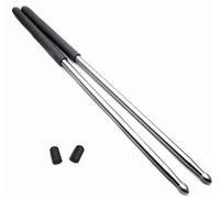 TUOREN Un par de baquetas de aluminio 5A de 40,5 cm para batería acústica o electrónica con punta de goma (gris)