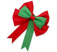 TUOYDJA Arco Grande,Lazo Gigante 2 Lazos Grandes For Árbol De Navidad, Decoración Pared Exteriores, Puerta Casa, Bricolaje(Red-Green,75cm)