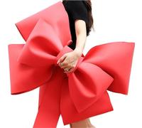 TUOYDJA Arco Grande,Lazo Gigante 2 Lazos Grandes For Árbol De Navidad, Decoración Pared Exteriores, Puerta Casa, Bricolaje(Red,30cm)