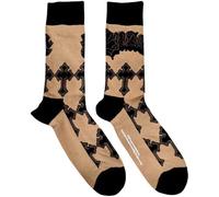 Tupac - Calcetines tobilleros con logotipo de cruces, unisex, talla única, arena, Altoa única