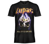 Tupac - Camiseta oficial All Eyez On Me. Camiseta unisex de algodón, camiseta de ajuste regular para adulto y niño, Negro , XL