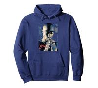 Tupac Grunge Rezando Sudadera con Capucha, Unisex para Adultos, Azul Marino, XL