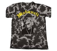 Tupac Makaveli - Camiseta Oficial Unisex con Logotipo Gris Lavado ácido de 2 Piezas, Gris, XL