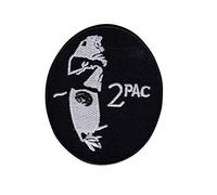 Tupac Shakur 2Pac parche patch bordado con logotipo para planchar de hierro en apliques