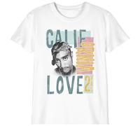 Tupac Shakur Botupacts005 Camiseta, Blanco, 8 Años para Niños