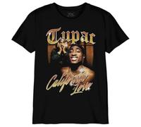 Tupac Shakur Botupacts009 Camiseta, Negro, 8 Años para Niños