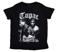 Tupac Shakur - Camiseta All Eyez On Me de Algodón para Mujer (48 EU) (Negro)
