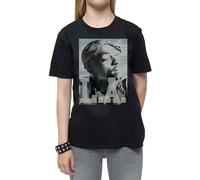Tupac Shakur - Camiseta LA Skyline de Algodón para Niños/Niñas (13-14 años) (Negro)