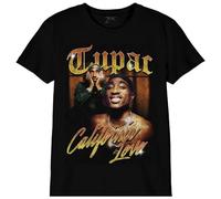 Tupac Shakur - Camiseta para niño, Negro, 8 Años