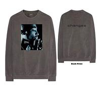 Tupac - T-Shirt Maniche Lunghe # M Unisex Grey # Changes Side Photo
