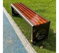 TUPAFJU Banco de Exterior de Estilo Chino para Parque, Banco de Patio Resistente con Estructura de Acero galvanizado, Banco de jardín Resistente a la Intemperie(Backless,220cm/86.6in)