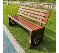 TUPAFJU Banco de Exterior de Estilo Chino para Parque, Banco de Patio Resistente con Estructura de Acero galvanizado, Banco de jardín Resistente a la Intemperie(Backed,220cm/86.6in)