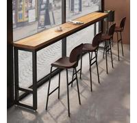 TUPAFJU Mesa de Bar Moderna de Madera Maciza, mesas de Pub rectangulares, Mesa de Comedor de Cocina Industrial Larga y Estrecha, sin Taburete(200cm/78.7in)