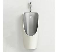 TUPAFJU Urinario de cerámica con Sensor automático de Descarga, para Montaje en Pared, a Prueba de derrames nocturnos, Ideal para baños Exteriores, hoteles, garajes(Surface-Mounted Sensor)