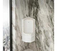 TUPAFJU Urinario esquinero para Hombres, a Prueba de derrames y Salpicaduras; urinario cerámico de Pared con Sensor Inteligente de Descarga automática, Ahorra Espacio(Stone+Gold)