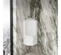 TUPAFJU Urinario esquinero para Hombres, a Prueba de derrames y Salpicaduras; urinario cerámico de Pared con Sensor Inteligente de Descarga automática, Ahorra Espacio(Stone)