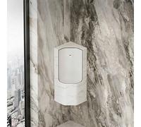 TUPAFJU Urinario esquinero para Hombres, a Prueba de derrames y Salpicaduras; urinario cerámico de Pared con Sensor Inteligente de Descarga automática, Ahorra Espacio(Stone+Black)