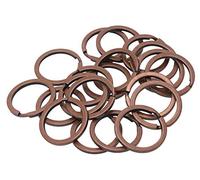 Tupalizy - Llavero plano redondo de metal con diseño de perro dividido, para el hogar, coche, llaves, manualidades, y cinturón, 20 unidades