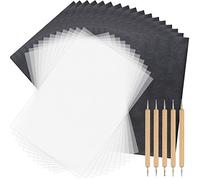 TUPARKA 150 Hojas Papel Transferde de Colores y Papel de Calco con 5 Pcs Styluses de Relieve, Papel de Transferencia de Carbón para Calcar en Madera
