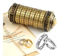 Tuparka - 5 Piezas Da Vinci código Mini criptex San Valentín Interesante Creativo Regalos de cumpleaños románticos para Ella (Bronze)