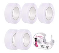 TUPARKA 6 Rollos Cinta para el cuerpo Cinta de lencería de doble cara Cintas de ropa para el vestido Cinta de sujetador secreto Almohadillas de tope Cubierta de pezón, 30 metros