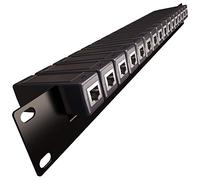 Tupavco TP316 Bastidor de Montaje en Carril Panel de 19" con 16x DIN Ethernet Protectores en Rack 1U de Montaje LAN Red de Thunder Lighting Supresor pararrayos Protector de la Cremallera 16 Paquete