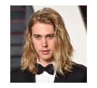 Tupé de pelo para hombres 130% densidad 12 pulgadas fino Mono largo cabello humano peluquín hombres peluca Color rubio degradado 10x8 piezas de cabello sistema de reemplazo for hombres Sistema de cabe