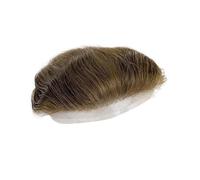 Tupé de pelo para hombres Parche frontal del pelo de los hombres cabello humano pedazo lleno cordón la rayita frente for Sistema de cabello para hombres(#7)