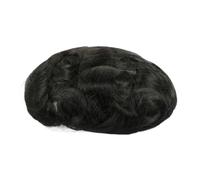 Tupé de pelo para hombres Peluca de cabello humano natural con cabello gris for hombre, prótesis capilar for hombre, pelucas de cabello humano indio de PU con encaje suizo for hombres Sistema de cabel