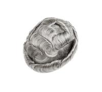 Tupé for hombre, pieza de cabello humano de 0,12-0,14 mm, prótesis capilar de piel completa for hombre, sistema capilar n.° 1B80(6x8)