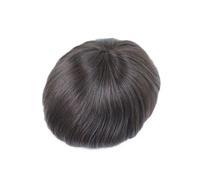 Tupé for hombres, sistemas de reemplazo cabello humano real, monofilamento encaje, piel sintética, postizos for Cómodo(3#)