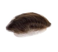 Tupé para hombre Parche frontal del pelo de los hombres cabello humano for Color marrón pedazo lleno cordón la rayita frente Tupé para hombre(#2)